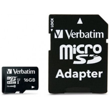 Card microSDHC 16GB VERBATIM, Class 10, Adaptor SD