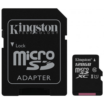 Card microSDXC 128GB KINGSTON, Class 10, UHS-I, Adaptor SD
