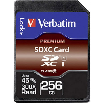 Card SDXC Premium 256GB VERBATIM, Class 10