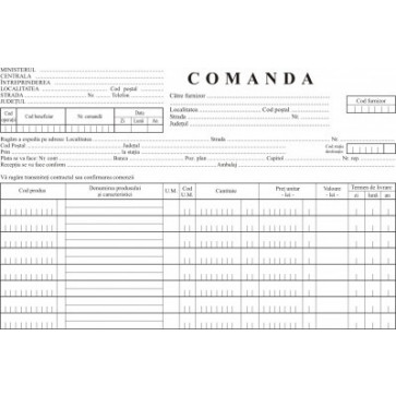 Comanda, A4, tipar fata/verso, 100 file/carnet