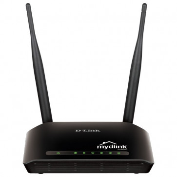 Router wireless D-LINK Cloud N300 (DIR-605L), 300Mbps, WAN, LAN, negru