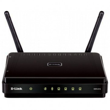 Router wireless D-LINK DIR-615, 300Mbps, WAN, LAN, negru