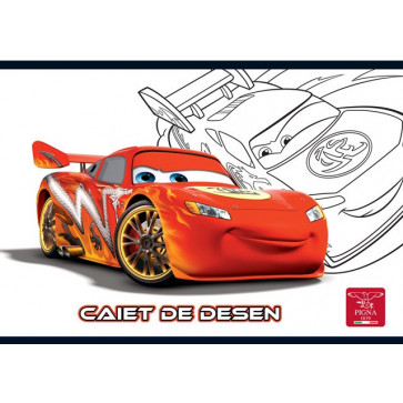 Caiet pentru desen, 17 x 24cm, 16 file, PIGNA Premium - Cars