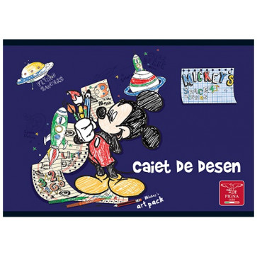 Caiet pentru desen, 17 x 24cm, 16 file, PIGNA Premium Mickey Mouse