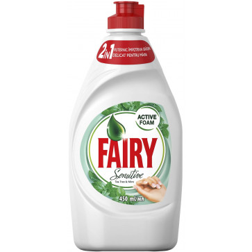 Detergent de vase FAIRY Sensitive Tea Tree and Mint, 450ml