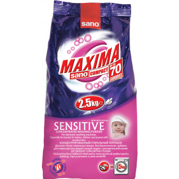 Detergent pudra pentru tesaturi, 2.50 Kg, SANO Maxima Sensitive