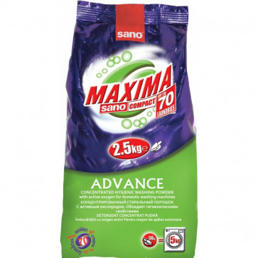 Detergent pudra pentru tesaturi, 2.50 Kg, SANO Maxima Advance
