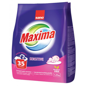 Detergent rufe, automat, 1.25 Kg, SANO Maxima Sensitive