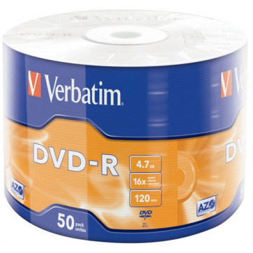 DVD-R, 4.7GB, 16X, 50 buc./set, VERBATIM Matt Silver Wrap Spindle