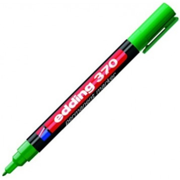 Marker permanent, varf rotund, 1mm, verde, EDDING 370