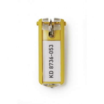 Etichete pentru chei, 6 bucati/pachet, galben, DURABLE