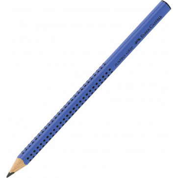 Creion cu mina grafit, HB, albastru, FABER CASTELL Jumbo Grip
