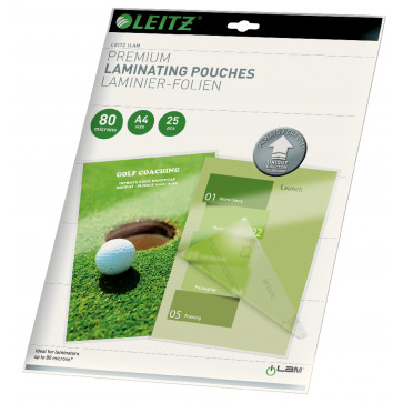 Folie laminare A4, 80 microni, 25 foliicutie, LEITZ iLAM