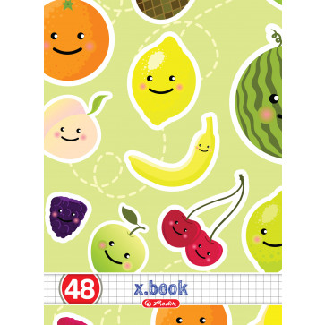 Caiet A5, 48 file, matematica, HERLITZ x.book fruit face