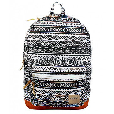 Rucsac, vintage etno, negru-alb, PIGNA School Friendly Oxigen