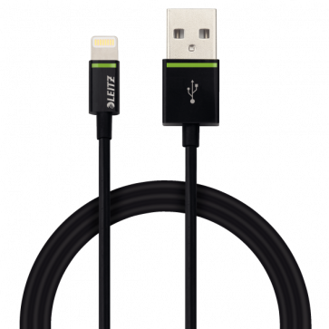 Cablu de date - USB, 1m, negru, LEITZ Complete Lightning