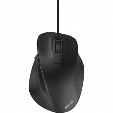 Mouse cu fir, negru, HAMA MC-500