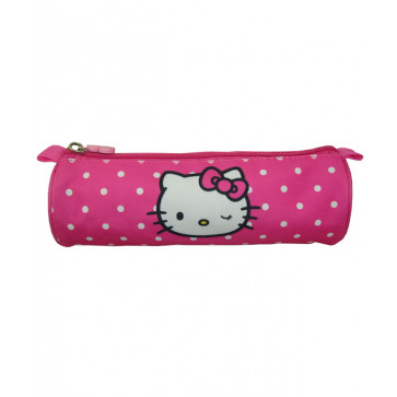 Penar etui triunghiular, roz inchis cu buline, HELLO KITTY