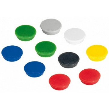 Magnet rotund, diferite culori, 10 buc/set, 32mm, FRANKEN Tacking