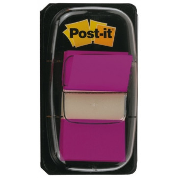 Index autoadeziv, din plastic, 25.4 x 43.7mm, 50 indecsi/set, mov, POST-IT Classic 680-8