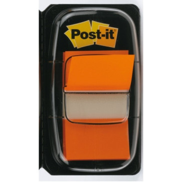 Index autoadeziv, din plastic, 25.4 x 43.7mm, 50 indecsi/set, portocaliu, POST-IT Classic 680-4