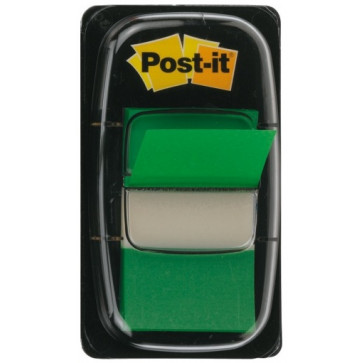 Index autoadeziv, din plastic, 25.4 x 43.7mm, 50 indecsi/set, verde, POST-IT Classic 680-3