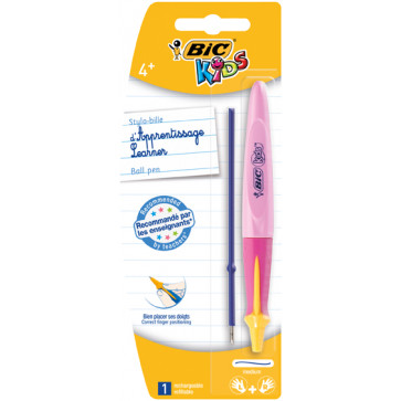 Pix cu mecanism, 1.0mm, albastru, BIC KIDS TWIST GIRL