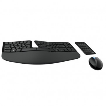 Kit tastatura + mouse wireless MICROSOFT Sculpt Ergonomic Desktop L5V-00021, negru