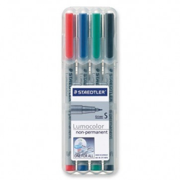 Marker non-permanent, 0.4mm, negru, STAEDTLER Lumocolor