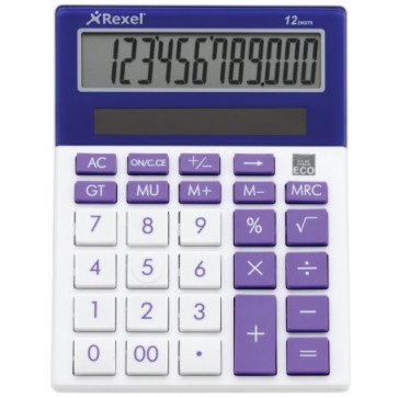 Calculator de birou, 12 digiti, mov, REXEL JOY