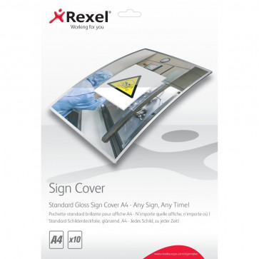 Folie laminare pentru SignMaker, A4, 10 buc./set, REXEL Gloss Sign