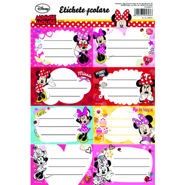 Etichete scolare, 40 buc./set, MINNIE MOUSE