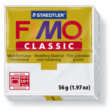 Plastilina pt. modelaj, 56gr, alb (white), STAEDTLER Fimo Classic