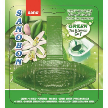 Odorizant solid, pentru vas WC, 55 gr., SANO Bon Green Tea Lemon 5-in-1