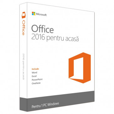 MICROSOFT OFFICE Home and Student 2016, 32/64 bit Romanian EuroZone Medialess, retail