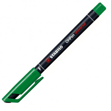 Marker permanent, 0.7mm, verde, STABILO OHPen F