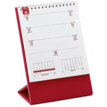 Calendar 2017, de birou, rosu, 59 file + coperta, 14 x 16.5cm, PRISMA VR2