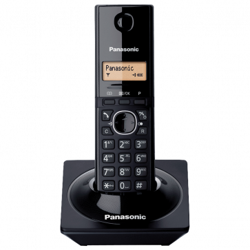 Telefon DECT PANASONIC KX-TG1711FXB, negru, fara fir