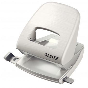 Perforator metalic de birou, pentru maxim 30 coli, alb arctic, LEITZ Style 5006 NeXXt Series