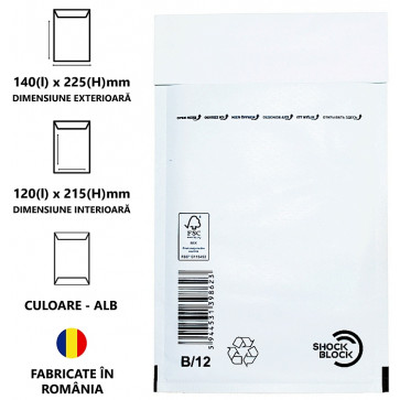 Plic antisoc, B12, ext. 140(l) x 225(H)mm, int. 120(l) x 215(H)mm, siliconic, alb, 80 g_mp, GPV_GPV109862-1