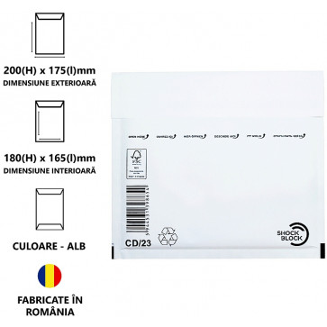 Plic antisoc, CD, ext. 200(H) x 175(l)mm, int. 180(H) x 165(l)mm, siliconic, alb, 80 g_mp, GPV_GPV109865-1