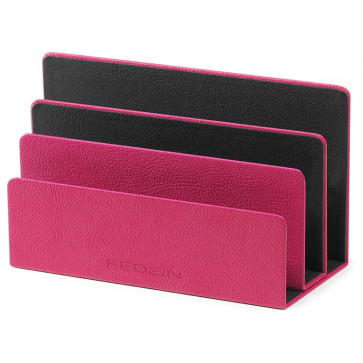 Suport corespondenta, din imitatie de piele, fuchsia, FEDON Charme Portabuste