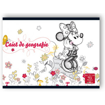 Caiet pentru geografie, 17 x 24cm, 24 file, PIGNA Premium Minnie Mouse