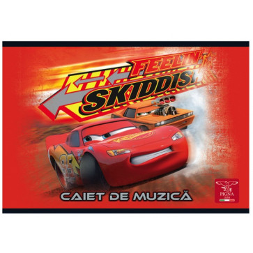 Caiet pentru muzica, 17 x 24cm, 24 file, PIGNA Premium - Cars