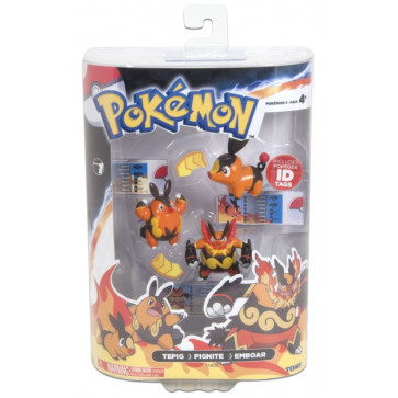 Set 3 figurine Pokemon evolution, TOMY