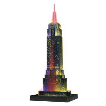 Puzzle 3D Empire State Building (lumineaza noaptea), 216 piese, RAVENSBURGER Puzzle 3D