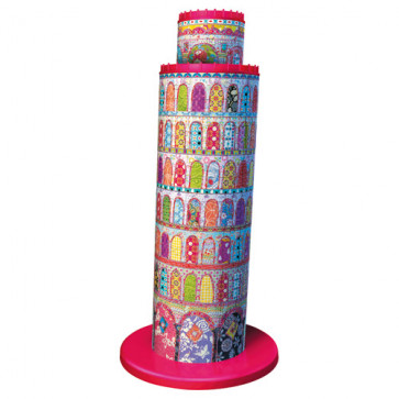 Puzzle 3D Turnul din Pisa colorat, 216 piese, RAVENSBURGER Puzzle 3D