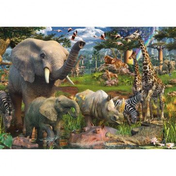 Puzzle animale in salbaticie, 18000 piese, RAVENSBURGER Puzzle Adulti