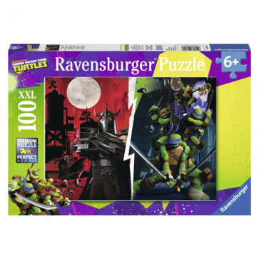 Puzzle Testoasele Ninja vs Shredder, 100 piese, RAVENSBURGER Puzzle Copii