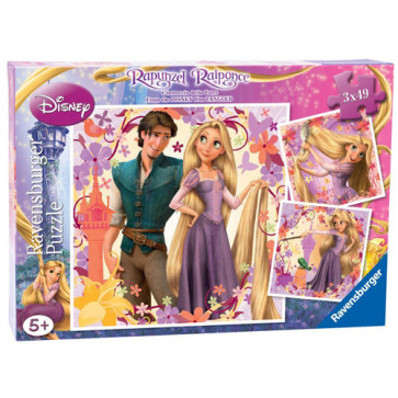 Puzzle Rapunzel, 3x49 piese, RAVENSBURGER